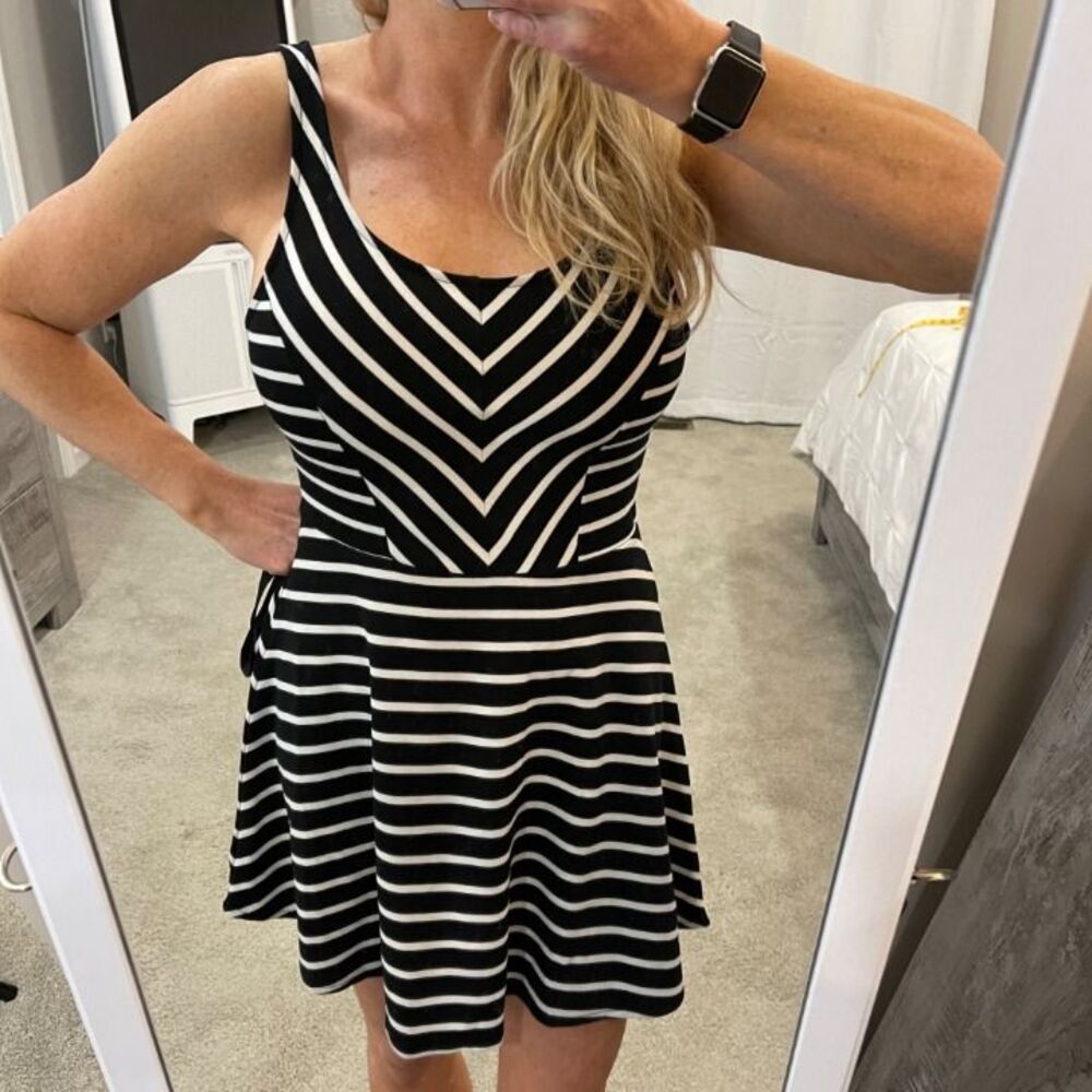 Aeropostale Bethany Mota Striped Skater Dress Size Small
